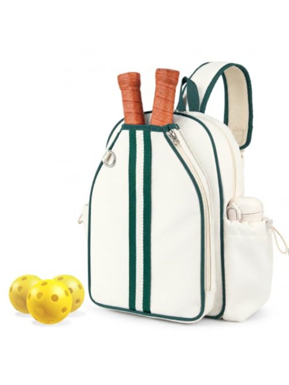 Pickleball Sling Bag Crossbody Backpack 2 Racket Nylon Waterproof